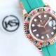 顶级做工KS出品：升级版劳力士金游艇Rolex yacht Master 116695SATS “糖豆”震撼来袭[色] 再度升级，糖豆彩钻版，集合上一代版本的优良做工，业内最顶尖的宝石工艺，同时全面升级基础不锈钢材质，使用真正的日本含镍不锈钢材料作为基础材料，模仿正品的永恒玫瑰金金钢技术，镀层更加持久耐用，耐腐蚀。装载2836、3135机芯，尺寸40mm。蓝光放大镜，超强夜光！现下单额外赠送胶带一副！