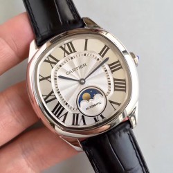 V3升级版台湾匠心，AF出品卡地亚DRIVE DE CARTIER月相系列 ，WGNM0003 尺寸41mm，搭载原装1904PS-MC机械机芯，耗尽8个月时间终于来到，以卓越造型成就经典，再添阳刚典雅篇章．卓尔不群的枕形线条利落大方，多切面尖晶石表冠，球状形兰宝石防炫镜面、兰宝石透视底．专业成就品质这就是复刻中的正品．