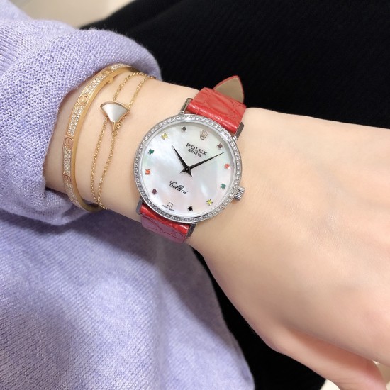 实拍 劳力士2020新品女性腕表 高级腕表ROLEX,一见倾心。劳力士切利尼女款奢华版惊艳上市,表面镶嵌12颗施洛华世奇彩钻,蕴意生命多姿多彩。表盘32尺寸,适配所有女神的手腕。手表搭载进口9015机芯,厚度仅为8毫米,足够薄,让您佩戴更舒适! 实拍 劳力士2020新品女性腕表 高级腕表ROLEX,一见倾心。劳力士切利尼女款奢华版惊艳上市,表面镶嵌12颗施洛华世奇彩钻,蕴意生命多姿多彩。表盘32尺寸,适配所有女神的手腕。手表搭载进口9015机芯,厚度仅为8毫米,足够薄,让您佩戴更舒适!