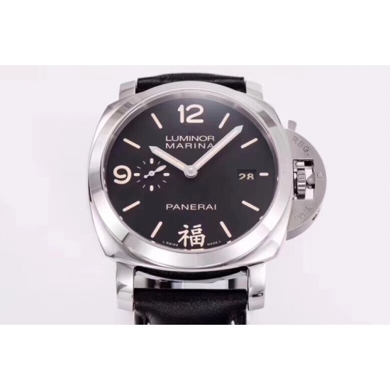 VS 沛纳海 498全新 V2机芯 同步正品时针单独调时!VS全新特别版 “福字当头”。福字 古书解析五方面 即长寿、富有、康宁、好德、和善终。同时“福”字来源中国文化门前贴福祈求平安多福。6点位表盘设计“福”字的笔画圆润。与沛纳海表盘与刻度搭配起来相当的和谐,表盘上清晰的米黄色指针与刻度时标,与表盘的颜色对比并不是十分的鲜明,表现的视觉效果较为温和,让人看起来十分的舒服。具有特别珍藏和收藏的纪念意义。 VS 沛纳海 498全新 V2机芯 同步正品时针单独调时!VS全新特别版 “福字当头”。福字 古书解析五方面 即长寿、富有、康宁、好德、和善终。同时“福”字来源中国文化门前贴福祈求平安多福。6点位表盘设计“福”字的笔画圆润。与沛纳海表盘与刻度搭配起来相当的和谐,表盘上清晰的米黄色指针与刻度时标,与表盘的颜色对比并不是十分的鲜明,表现的视觉效果较为温和,让人看起来十分的舒服。具有特别珍藏和收藏的纪念意义。