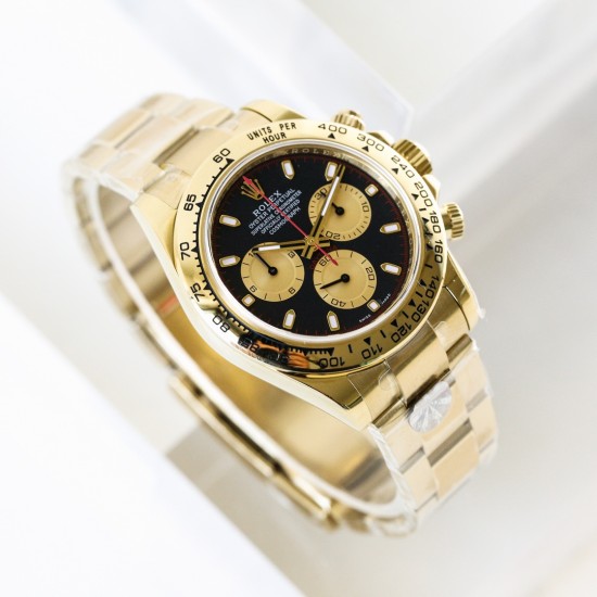 AR超神之作 ROLEX DAYTONA劳 力士迪通拿副本的十年精华， 并行代购版迪通拿，完美修正十年间所有副本的不足和缺陷，4130机芯，以及攻克机芯厚度，使壳身厚度首次达到与正品一致，并搭配正品代购包装物料，重新定义最高品质的迪通拿副本，真正的A级副本劳 力 士迪地拿[AR出品]