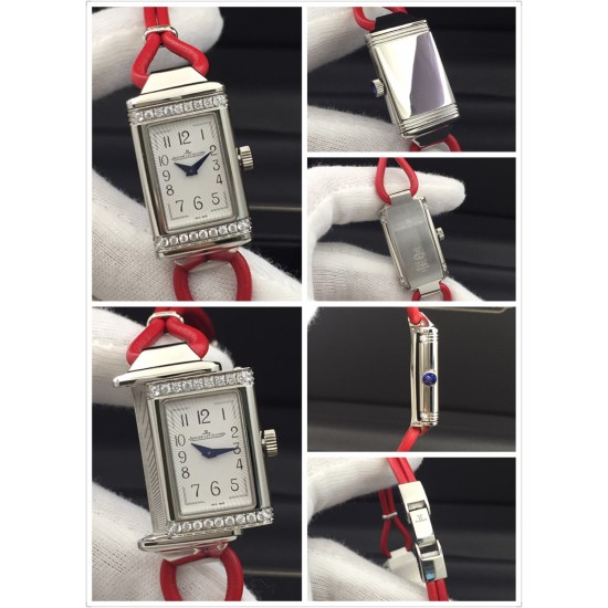 JAEGER-LECOULTRE 积家一号女装丝链翻转腕表瑞士石英1:1精致刻复 个性独特魅力,尺寸:33mmx16mm。材质:精钢打造,蓝宝水晶玻璃,太阳放射油压表盘,蓝色太妃形指针,搭配意大利纤细小牛皮绳,尽显貴族的风范! JAEGER-LECOULTRE 积家一号女装丝链翻转腕表瑞士石英1:1精致刻复 个性独特魅力,尺寸:33mmx16mm。材质:精钢打造,蓝宝水晶玻璃,太阳放射油压表盘,蓝色太妃形指针,搭配意大利纤细小牛皮绳,尽显貴族的风范!