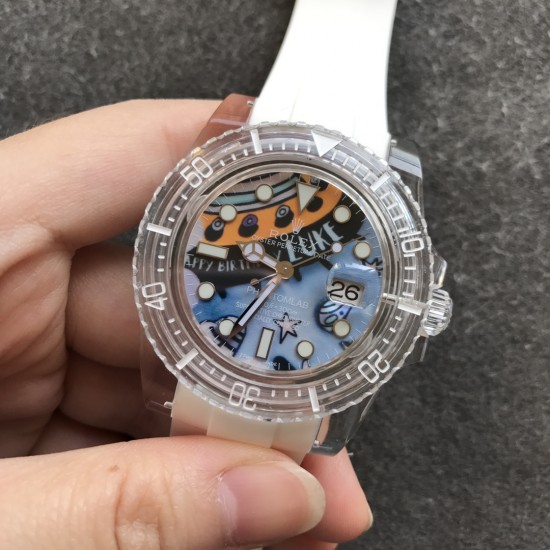 GR-Factory 2021新款PHANTOMLABROLEX联名力作水晶系列腕表来袭!颠覆传统概念!采用PMMA水晶材质!顶配3135蓝游丝机芯!市场最好的泰国进口橡胶表带,永不变黄(下单即送同材质半透明表带一副)与原版一致的精磨表扣,整表冰蓝夜光,无卡度旋转圈口,区别于市场货,更加晶莹通透!历时数月追求细节之美,天马行空之作,释放与众不同的魅力!GR匠心传承,专注优品! GR-Factory 2021新款PHANTOMLABROLEX联名力作水晶系列腕表来袭!颠覆传统概念!采用PMMA水晶材质!顶配3135蓝游丝机芯!市场最好的泰国进口橡胶表带,永不变黄(下单即送同材质半透明表带一副)与原版一致的精磨表扣,整表冰蓝夜光,无卡度旋转圈口,区别于市场货,更加晶莹通透!历时数月追求细节之美,天马行空之作,释放与众不同的魅力!GR匠心传承,专注优品!