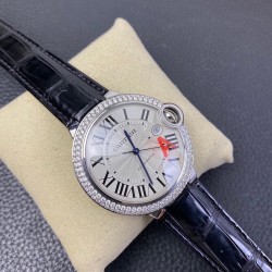 Cartier 卡地亚 蓝气球42mm系列，圆润典雅，尽显高贵气质！316L精钢表壳经cnc的极致打磨，光泽焕发，将原版独特的神韵完美体现。