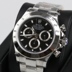 GM超神之作 ROLEX DAYTONA劳力士迪通拿904L全新最强版本 1:完美修改了避针高底位置与正品一致2:904L表扣更细腻更完美3:市面上唯一做出了与正品质感一致的包超薄金属钢片的oysterflex胶带【能与正品互换通用 质感相符】[拳头][拳头][拳头]完美修正十年间所有副本的不足和缺陷，陶瓷圈口！4130机芯，攻克机芯厚度，使壳身厚度达到与正品一致，壳身和字面颜色更细腻做出了与正品一致的视觉效果，并搭配劳力士专用盒子。【GM出品】