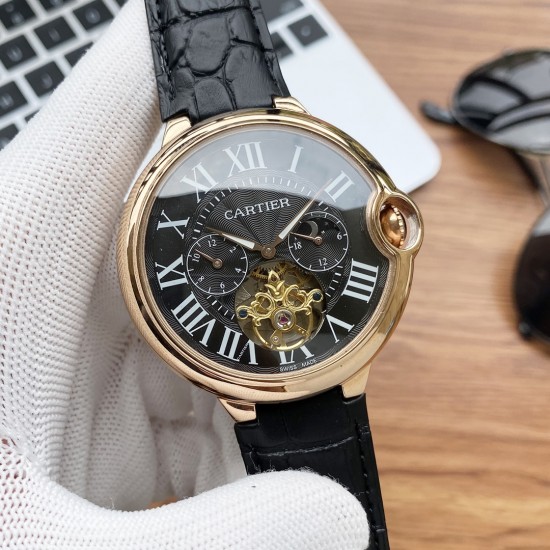 实物拍摄品牌:卡地亚-CARTIER 类型:男士腕表表壳:316精钢(做工上乘)表带:进口小牛皮/316精钢(两种可选)机芯:高级定制全自动机械机芯(走时稳定)材料:高级强化镀膜镜面尺寸:直径45mm,厚度13mm 实物拍摄品牌:卡地亚-CARTIER 类型:男士腕表表壳:316精钢(做工上乘)表带:进口小牛皮/316精钢(两种可选)机芯:高级定制全自动机械机芯(走时稳定)材料:高级强化镀膜镜面尺寸:直径45mm,厚度13mm