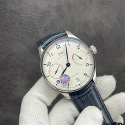 ZF销量神器！葡7 万国IWC－葡萄牙系列 七日链 葡七 自动机械机芯 独立小秒针 真动能指示 蓝宝石玻璃 牛皮表带42mm[色][色]