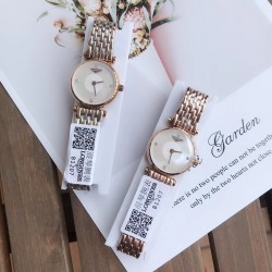 浪琴 Longines 超薄系列，小清新 简约大方，品质精湛，采用原装石英机芯，顶级316精钢表壳，散珠带精钢实钢材料、玫瑰金，间玫瑰金，黄金，间黄金4色可选。28mm