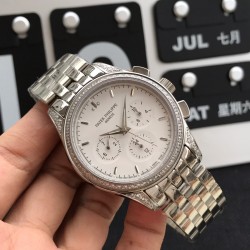 2019百达斐丽传承系列新品最新推出时尚潮流男款百达翡丽传袭系列，多功能设计顶级品质，18k品质炉内真空电镀……（高品质正常佩戴0返修的质量，买得放心 用得顺❤️）此款手表使用多功能原装进口9100机芯，具有六针多样功能显示高端.大气的设计风格，（功能显示：24时 星期 日历 月份 )套壳使用316进口精钢 、（N厂壳套）蓝宝石玻璃超强防刮花镜面，你可以轻易拥有时间、但你不能轻易拥有江诗丹顿”、（实拍图）厂家强强推荐此款江诗传袭系列...你宝贵的腕上需要一块高端大气又有档次的手表！