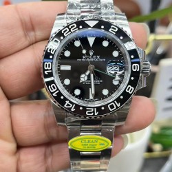 ROLEX 劳力士 GMT格林尼治型 尺寸40mm！精钢表壳表链，蓝宝石镜面，超级夜光，双向陶瓷旋转表圈，原装折叠扣！
