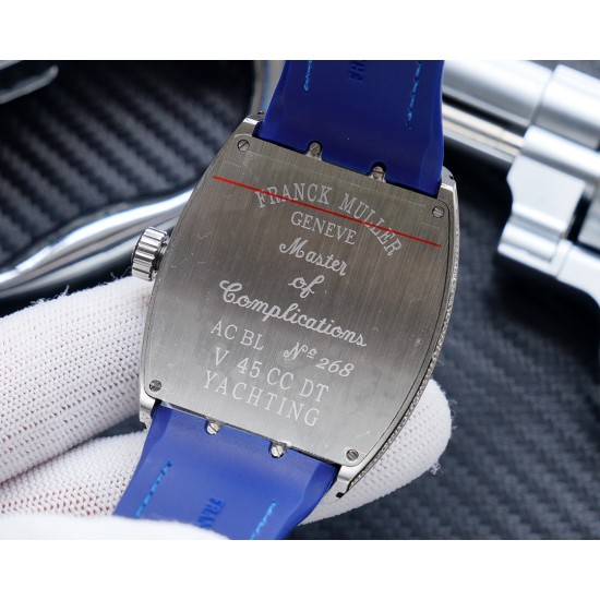 K厂出品:法兰克穆勒V45 SC DT系列54*42mm 全自动日本机械机芯 蓝光镀膜玻璃 超强夜光,日历窗放大镜,意大利牛皮表带底部橡胶,可搭配美洲鳄鱼皮纹,316精钢敖表壳,折叠原装扣 糅合商务设计风格 中间完美弧线夹层设计!!! K厂出品:法兰克穆勒V45 SC DT系列54*42mm 全自动日本机械机芯 蓝光镀膜玻璃 超强夜光,日历窗放大镜,意大利牛皮表带底部橡胶,可搭配美洲鳄鱼皮纹,316精钢敖表壳,折叠原装扣 糅合商务设计风格 中间完美弧线夹层设计!!!