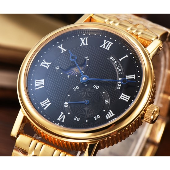 BREGUET 4434 宝玑Classique 腕表系列!探索宝玑悠久璀璨的历史,徜徉于引人入胜的宝玑世界!缔造完美制表技术的典范——走时精确、显示清晰、线条优雅。此纤薄腕表系列,配备自动上链机芯,均忠实于宝玑一贯秉承的技术理念、卓越工艺与传统价值。全新小秒+24小时半圆型日月星辰显示,搭配钢蓝指针,40cm尺寸,全新上市! BREGUET 4434 宝玑Classique 腕表系列!探索宝玑悠久璀璨的历史,徜徉于引人入胜的宝玑世界!缔造完美制表技术的典范——走时精确、显示清晰、线条优雅。此纤薄腕表系列,配备自动上链机芯,均忠实于宝玑一贯秉承的技术理念、卓越工艺与传统价值。全新小秒+24小时半圆型日月星辰显示,搭配钢蓝指针,40cm尺寸,全新上市!