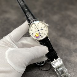 IWC 万国 葡萄牙系列 zf厂 自动机械计时跑秒腕表3714 IW371445 手表 男表  精钢拉丝表壳 三维扫描正品开模 厚度与正品一样12.3mm 直径40.9mm 穹型高通透蓝宝石镜面镀蓝膜 7750 订制自动机械计时码机芯 真皮表带（可选购真鳄鱼皮表带） 折叠扣 葡计 蓝针 手表 出货实拍