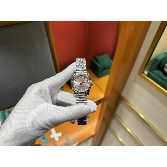 劳力士冰莓粉日志31mm316L精钢材质2236全自动机械机芯