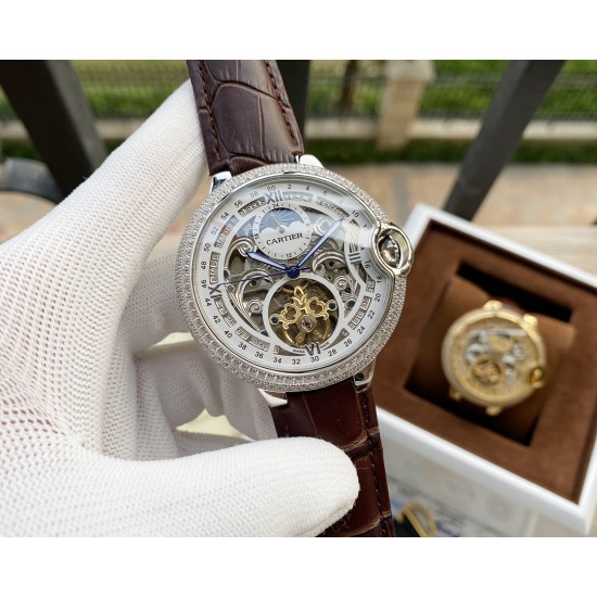 卡地亚 Cartier 精品男士腕表,劲爆镂空设计,技艺精湛,独具匠心,尊贵大气,绅士风范。采用全自动机械机芯,顶级316精钢表壳,进口小牛皮表带,矿物质超强镜面,尺寸46-13 卡地亚 Cartier 精品男士腕表,劲爆镂空设计,技艺精湛,独具匠心,尊贵大气,绅士风范。采用全自动机械机芯,顶级316精钢表壳,进口小牛皮表带,矿物质超强镜面,尺寸46-13