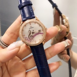 欧米加OMEGA女士腕表 进口石英机芯 316L精钢表壳 直径34mm厚8mm