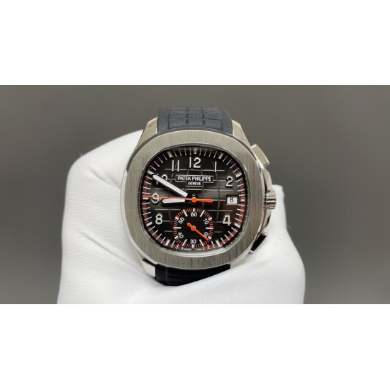今日推荐百达翡丽  AQUANAUT系列5968A 银壳黑色 42mm 多功能一体机芯 顶级品质 出货实拍✈️