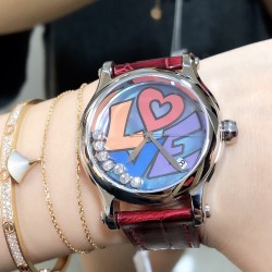实拍《YF 》新品上市 萧邦 HAPPY DIAMONDS 五彩缤纷系列 278559-3020 。