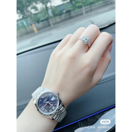 劳力士36mm“茄紫色日志”爆款，上手图！
