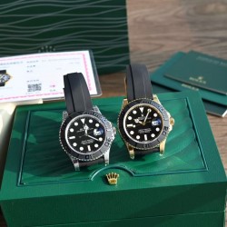 黄金游艇！ROLEX 劳力士 YACHT MASTER 游艇名仕型 116655 运动男表 精钢镀厚玫瑰金表壳 陶瓷表圈 可双向转动 旋入式表冠 蓝宝石镜面有日历放大镜6点位镭射皇冠防伪 橡胶表带 表带侧面有OYSTERFLEX字样雕刻 表带背面有导汗槽 Glidelock折叠保险表扣！