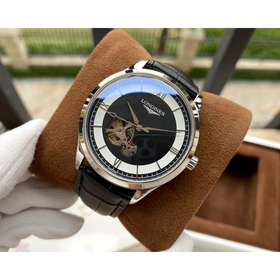 浪琴Longines 精品男士腕表,经典大三针搭载葫芦型镂空设计,技艺精湛,独具匠心,尊贵大气,绅士风范。采用全自动机械机芯,顶级316精钢表壳,进口小牛皮表带,矿物质超强镜面,尺寸43*13 浪琴Longines 精品男士腕表,经典大三针搭载葫芦型镂空设计,技艺精湛,独具匠心,尊贵大气,绅士风范。采用全自动机械机芯,顶级316精钢表壳,进口小牛皮表带,矿物质超强镜面,尺寸43*13