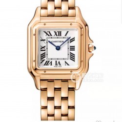 实拍 GF最强女表系列——卡地亚猎豹Panthre de Cartier。华丽而不羁，是Panthre de Cartier猎豹所传达的美学风格。它线条流畅，魅惑动人，柔软服帖于腕间，宛若在肌肤上翩翩起舞。独特的造型彰显成熟优雅、自信动人的女性形象。GF工厂以精湛技艺，原装开模，打造出与正品无异的精美流线表耳，与表壳一体成型。搭载瑞士朗达石英机芯，316L精钢壳套，尺寸：27 x 37毫米，厚度：6毫米，镀银表盘，剑形蓝钢指针，100%三度防水。搭配专柜旅行包装物料。