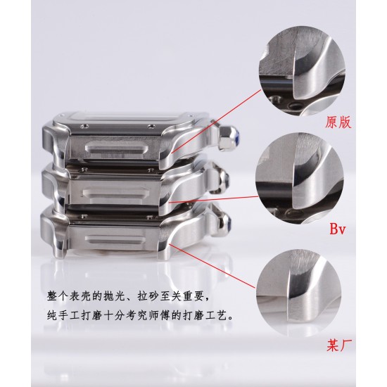 【BV出品】卡地亚山度士（真品PK复刻）不怕货比货，就怕不识货。细节图说话