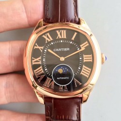 V3升级版台湾匠心，AF出品卡地亚DRIVE DE CARTIER月相系列 ，WGNM0003 尺寸41mm，搭载原装1904PS-MC机械机芯，耗尽8个月时间终于来到，以卓越造型成就经典，再添阳刚典雅篇章．卓尔不群的枕形线条利落大方，多切面尖晶石表冠，球状形兰宝石防炫镜面、兰宝石透视底．专业成就品质这就是复刻中的正品．