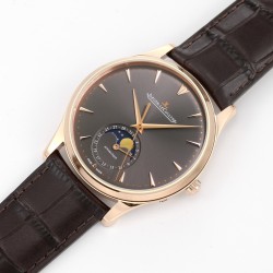 【GF豪华高配版】积家月相大师系列正装男表Q1368420.（表壳直径39mm，厚度9.9mm）【月相盘】CNC精雕成型（非贴片）相似度高达98%！【机芯】原装开模复刻Cal.925/1一体机芯，GF不忘初心，每一只机芯出厂前都经过一系列严格测试筛选！