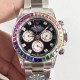 ROLEX 劳力士 彩虹拿一表难求!镶嵌根据原厂颜色渐变过渡最协调的36颗宝石进行优化处理,高度、角度一致,折射效果非常漂亮。蓝宝石透彻效果镜面,抛光打磨精湛细腻! ROLEX 劳力士 彩虹拿一表难求!镶嵌根据原厂颜色渐变过渡最协调的36颗宝石进行优化处理,高度、角度一致,折射效果非常漂亮。蓝宝石透彻效果镜面,抛光打磨精湛细腻!