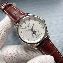 浪琴官网新品v2版本浪琴 LONGINES L33 名匠系列月相 市场上唯一一家官方1:1复刻版本，不惜成本[强]升级瑞机壳套字面，原装月相，区别市场普通版本 配置全自动机械机芯，316L精钢，蓝宝石镜面，尺寸39.5mm专柜同步，SJ出品让表又再次刷新高性价比的购表体验 三杰精致推荐男士机械腕表 SJ为你精心打造超真实实物图拍摄