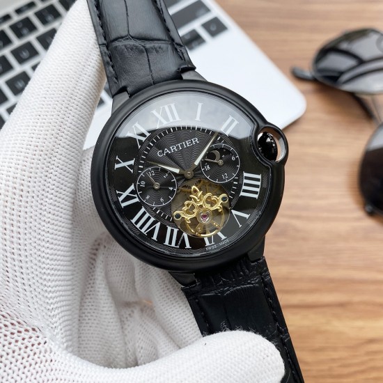 实物拍摄品牌:卡地亚-CARTIER 类型:男士腕表表壳:316精钢(做工上乘)表带:进口小牛皮/316精钢(两种可选)机芯:高级定制全自动机械机芯(走时稳定)材料:高级强化镀膜镜面尺寸:直径45mm,厚度13mm 实物拍摄品牌:卡地亚-CARTIER 类型:男士腕表表壳:316精钢(做工上乘)表带:进口小牛皮/316精钢(两种可选)机芯:高级定制全自动机械机芯(走时稳定)材料:高级强化镀膜镜面尺寸:直径45mm,厚度13mm