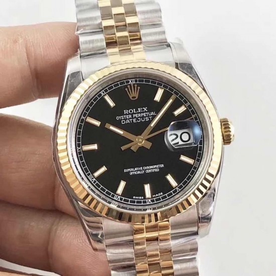 AR超强神作 ROLEX DATEJUST超级904L最强V2升级版日志型36系列腕表，表壳表带运用超级904L铸造而成，并行代购版DATEJUST，完美修正十年间所有副本的不足和缺陷，36mm表径，搭载3135机并搭配正品代购包装物料，重新定义最高品质的DATEJUST副本[拳头]            最强版A级副本DATEJUST【AR出品】