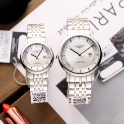 FK-经典款LONGINES浪琴 博雅系列，经典传承，条钉面，纯钢外壳，进口石英机芯，直径31mm厚度6mm，精美做工，完美呈现