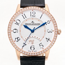 TW出品：积家约会系列自动机械图为男表 【尺寸】尺寸40mm 厚度10mm【机芯】搭载进口9015机改原装cal.898A自动上链机芯（不是加夹板）【表带】搭配进口意大利牛皮表带 【显示指针】顶级烧钢兰指针 具昼夜显示功能