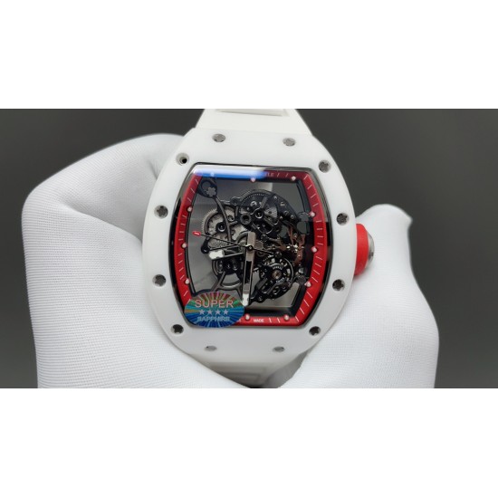 今日推荐理查德RM055 白陶瓷 V4版 42mm 双发条一体机 顶级品质 出货实拍✈️