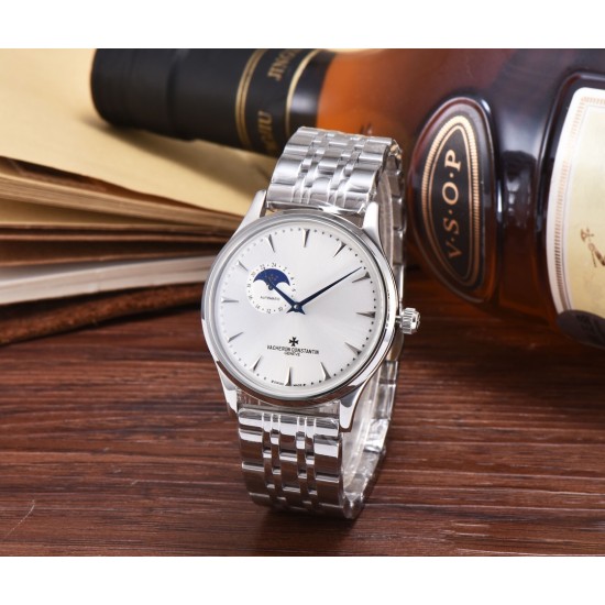 最新款江诗丹顿(Vacheron Constantin)传承系列9位24时真日⭐️月星辰全面推出,成功商务人士必备,采用全自动进口机芯(零返修、零故障)顶级316精钢表壳,原装按扣 进口小牛皮,锅盖玻璃,做工一流,型男必备。送礼极佳,先下手为强! 最新款江诗丹顿(Vacheron Constantin)传承系列9位24时真日⭐️月星辰全面推出,成功商务人士必备,采用全自动进口机芯(零返修、零故障)顶级316精钢表壳,原装按扣 进口小牛皮,锅盖玻璃,做工一流,型男必备。送礼极佳,先下手为强!