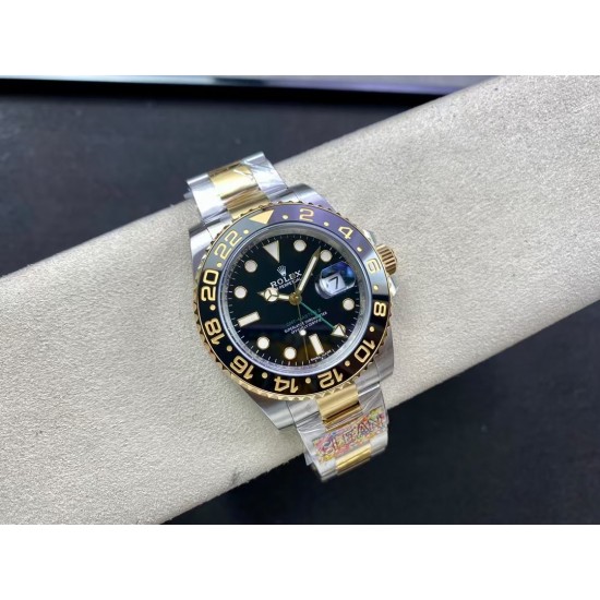 ROLEX 劳力士 GMT格林尼治型 尺寸40mm！精钢表壳表链，蓝宝石镜面，超级夜光，双向陶瓷旋转表圈，原装折叠扣！