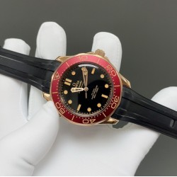 新品007 ！OMEGA 欧米茄 海马300 青铜金与勃根地红 尺寸42mm 搭配8806机芯，顶级品质 出货实拍✈️