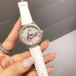 欧米加OMEGA女士腕表 进口石英机芯 316L精钢表壳 直径34mm厚8mm