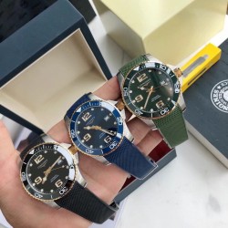 LONGINES 浪琴 新款陶瓷圈康卡斯潜水运动系列 男士自动机械腕表 尺寸41mm！打磨工艺高超。陶瓷表圈高级质感，刻度的立体感和倒角细节两不误。超强夜光效果  匠心之作 ！