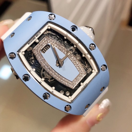 实拍 Richard Mille RM037 蓝陶瓷 蓝唇！ |哈利奎恩|小丑女同款系列女士壕气腕表！