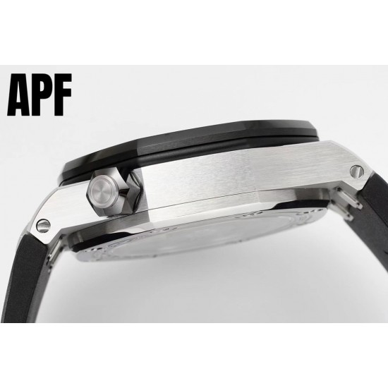 新配色到货 APF厂新款亮相专注 AP 爱彼 潜水表15720腕表 【购入原装拆机复刻】所有细节都同步原装 秒杀市面上同系列 1.搭载4308机芯同步原装7点位置摆轮,2.原装陶瓷旋入式表冠,10点位置表冠内部齿轮同步原装齿轮数量121个,完成原装调节手感一致效果。3.表带原装氟橡胶可替换式橡胶。4.表扣可替换原装可开口快拆。5.日历颜色同步原装配对字面颜色。6.全表字面内圈夜光采用瑞士C3夜光粉,在紫光灯下可以匹对原装发光效果达到乱真工艺。7.表盘工艺原装一样双层夹层日历窗口搭配蓝宝石微型放大镜。 新配色到货 APF厂新款亮相专注 AP 爱彼 潜水表15720腕表 【购入原装拆机复刻】所有细节都同步原装 秒杀市面上同系列 1.搭载4308机芯同步原装7点位置摆轮,2.原装陶瓷旋入式表冠,10点位置表冠内部齿轮同步原装齿轮数量121个,完成原装调节手感一致效果。3.表带原装氟橡胶可替换式橡胶。4.表扣可替换原装可开口快拆。5.日历颜色同步原装配对字面颜色。6.全表字面内圈夜光采用瑞士C3夜光粉,在紫光灯下可以匹对原装发光效果达到乱真工艺。7.表盘工艺原装一样双层夹层日历窗口搭配蓝宝石微型放大镜。