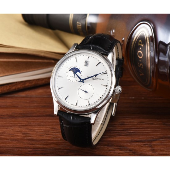 江诗丹顿(Vacheron Constantin)传承系列9位24时真日⭐️月星辰12位独特日历窗全面推出,成功商务人士必备,采用全自动进口机芯(零返修、零故障)顶级316精钢表壳,原装按扣 进口小牛皮,锅盖玻璃,做工一流,型男必备。送礼极佳,先下手为强! 江诗丹顿(Vacheron Constantin)传承系列9位24时真日⭐️月星辰12位独特日历窗全面推出,成功商务人士必备,采用全自动进口机芯(零返修、零故障)顶级316精钢表壳,原装按扣 进口小牛皮,锅盖玻璃,做工一流,型男必备。送礼极佳,先下手为强!