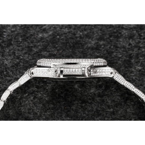 R8 2021年度新品发布, Patek Philippe 百达翡丽运动优雅满天星系列5726/1A-014腕表(鹦鹉螺) 316L精钢镶钻表链表壳,将璀璨的钻石镶嵌入腕间时计,勾人心魂,给阳刚硬朗的运动风格增加了璀璨夺目的光芒,指针、时标刻度覆超强夜光在黑夜为您指引方向,表盘镶嵌施华洛世奇美钻,附月相、日期显示为你呈现满天繁星,搭载定制324 S QA LU 24H/303自动机械(背透机芯),为您的时间保驾护航,尺寸:40.5毫米。 R8 2021年度新品发布, Patek Philippe 百达翡丽运动优雅满天星系列5726/1A-014腕表(鹦鹉螺) 316L精钢镶钻表链表壳,将璀璨的钻石镶嵌入腕间时计,勾人心魂,给阳刚硬朗的运动风格增加了璀璨夺目的光芒,指针、时标刻度覆超强夜光在黑夜为您指引方向,表盘镶嵌施华洛世奇美钻,附月相、日期显示为你呈现满天繁星,搭载定制324 S QA LU 24H/303自动机械(背透机芯),为您的时间保驾护航,尺寸:40.5毫米。