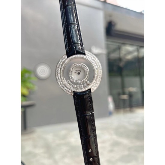 萧邦最新款奢华镶钻白富美的名媛感！飞碟造型 优雅精致体现在细节各种质感 瑞士石英表 说不出的各种美[色]女神必备