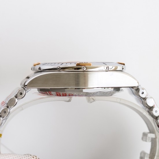 【硬核钢王】GF新品百年灵Chronomat,备受关注的蝴蝶扣辊珠精钢表链因其类似“子弹”的外形被称为“子弹链”。一体式圆滑倒角处理,每一处细节都展现出高辨识度机械美感!表壳纵向拉丝更显GF超凡的打磨功力!材质: 316L精钢直径: 42毫米机芯:Asia-7750机芯GF出品,复刻首选! 【硬核钢王】GF新品百年灵Chronomat,备受关注的蝴蝶扣辊珠精钢表链因其类似“子弹”的外形被称为“子弹链”。一体式圆滑倒角处理,每一处细节都展现出高辨识度机械美感!表壳纵向拉丝更显GF超凡的打磨功力!材质: 316L精钢直径: 42毫米机芯:Asia-7750机芯GF出品,复刻首选!