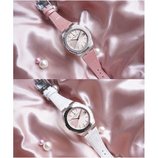 ★实拍 女神推荐款【Vacheron Constantin江诗丹顿】纵横四海系列OVERSEAS女款小号型【表壳】表径3610.8mm 质感细腻大方 84颗圆形切割施华洛水钻璀璨夺目 蓝宝石镜面永不刮花【表盘】大三针的设计 简约大方 旭日纹缎面拉丝的工艺处理 深邃优雅 18k金时标均带白色夜光涂层【机芯】CITIZEN8系列改Cal.5300机芯(机芯稳定零返修 )后原装18k纳米镀金质摆陀【表带扣】半马其他十字三片折叠式表扣 进口牛皮表带越欣赏 越懂欣赏 ★实拍 女神推荐款【Vacheron Constantin江诗丹顿】纵横四海系列OVERSEAS女款小号型【表壳】表径3610.8mm 质感细腻大方 84颗圆形切割施华洛水钻璀璨夺目 蓝宝石镜面永不刮花【表盘】大三针的设计 简约大方 旭日纹缎面拉丝的工艺处理 深邃优雅 18k金时标均带白色夜光涂层【机芯】CITIZEN8系列改Cal.5300机芯(机芯稳定零返修 )后原装18k纳米镀金质摆陀【表带扣】半马其他十字三片折叠式表扣 进口牛皮表带越欣赏 越懂欣赏