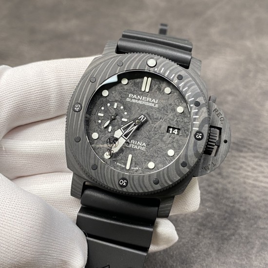 PANERAI沛纳海SUBMERSIBLE系列自动机械潜水腕表 PAM00979 PAM979 VS979 979 CARBOTECH碳纤维表壳 潜水倒计时表圈 蓝宝石镜面 保险护桥表冠 描绘有意大利海军蛙人突击队员的图像钛合金PVD黑底盖 碳纤维表盘 超强双色夜光 分针和表圈夜光点蓝色夜光用于潜水氧气倒计时 P.9010机芯 时针快调 可逆调日历 潜水伸缩橡胶表带 钛合金PVD黑针扣 直径47mm VS厂出品,出货实拍 PANERAI沛纳海SUBMERSIBLE系列自动机械潜水腕表 PAM00979 PAM979 VS979 979 CARBOTECH碳纤维表壳 潜水倒计时表圈 蓝宝石镜面 保险护桥表冠 描绘有意大利海军蛙人突击队员的图像钛合金PVD黑底盖 碳纤维表盘 超强双色夜光 分针和表圈夜光点蓝色夜光用于潜水氧气倒计时 P.9010机芯 时针快调 可逆调日历 潜水伸缩橡胶表带 钛合金PVD黑针扣 直径47mm VS厂出品,出货实拍