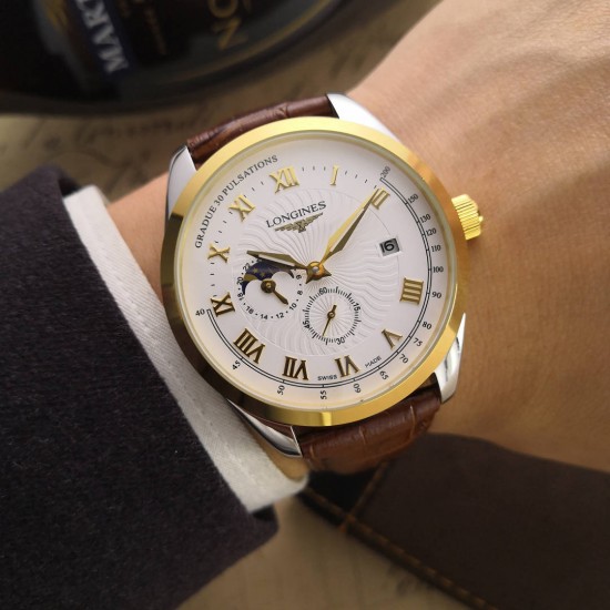 『臻品推荐』新品发布[玫瑰]浪琴-LONGINES独家首发-----简约风格 经典文艺 唯美创作机芯:顶级全自动机械机芯表壳:顶级版316L精钢玻璃:高硬度矿物质水晶玻璃表扣:皮带针扣 钢带按扣直径:原装尺寸40mm12mm[色]完美呈现 品质上乘，手感独特，送礼自戴首选[鼓掌]〔----用心，所以更完美 〕！